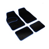 Set 4 Covorase Auto Universale RoGroup Mocheta Bordurata Albastru - Fata/Spate, Antiderapante, Usor de Intretinut