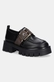 MICHAEL Michael Kors pantofi de piele Colby culoarea negru, cu platforma, 40F5COFP2L.292