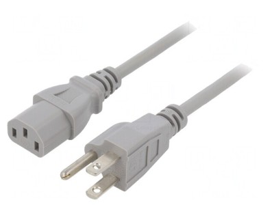 Cablu Alimentare IEC C13 la NEMA 5-15 1.5m Gri foto