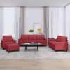 VidaXL Set de canapele cu perne, 4 piese, roșu vin, piele ecologică 3201406