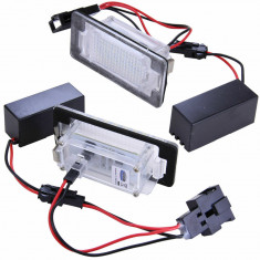 Lampi numar LED pentru VW Passat B6, B7, B8 Break/Variant, Sharan, Golf 6,7 Break/Variant, Plus, Sportsvan, Jeta 6,7, T6, Touareg 2,3, Touran 1,2, T-C