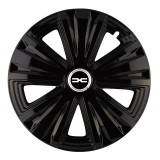 Set 4 capace roti pentru Dacia nou, model Glory negru, R15