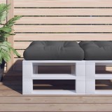 vidaXL Pernă de paleți, negru, 50x50x12 cm, material textil