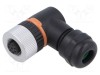 Conector LAPP M12 mufă 8 pini IP67 unghi 90&deg; pe cablu 30V