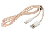 Cablu USB 2.0 LOGILINK USB A la USB C 1m Roz Textil 480Mbps