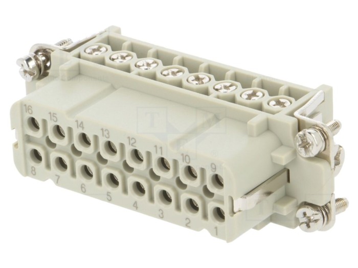 Conector HDC Inserturi Contact Mamă 16P 16A