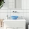 VidaXL Chiuvetă pentru baie, albastru deschis, ceramică, rotund