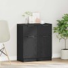 VidaXL Bufeturi 2 pcs Stejar negru 30 x 30 x 70 cm Lemn compozit