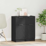 VidaXL Bufeturi 2 pcs Stejar negru 30 x 30 x 70 cm Lemn compozit