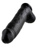 Dildo Realistic Cu Testicule King Cock, Negru, 30 cm