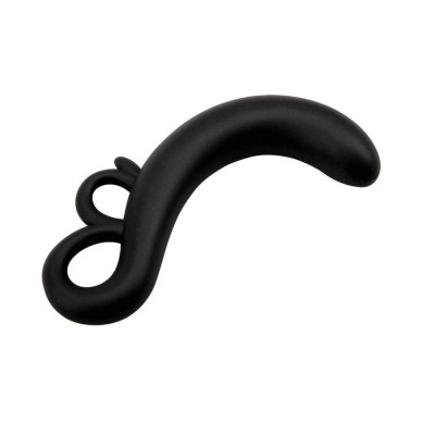 Dop Anal Two-finger G-spot Plug, Negru, 14 cm foto