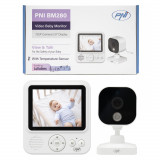 Aproape nou: Video Baby Monitor PNI BM280 ecran 2.8 inch wireless 2.4 GHz, senzor t