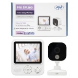Aproape nou: Video Baby Monitor PNI BM280 ecran 2.8 inch wireless 2.4 GHz, senzor t