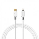 Cablu USB 2.0 type C la Lightning T-T 3m Alb, Nedis CCBP39650WT30