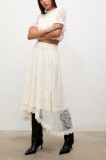 Answear.LAB fusta culoarea bej, midi, evazati
