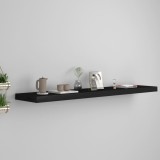 vidaXL Raft de perete suspendat, negru, 120x23,5x3,8 cm, MDF