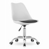 Scaun birou rotativ Leobert Artool Alba, PP, alb-negru, 48x43x91.5cm, reglabil, ergonomic, design modern