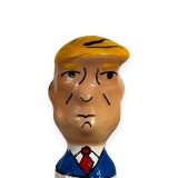 Prezervativ decorativ artistic CONDOMERIE Grumpy Trump, pictat manual, stil boem, din latex