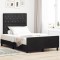 vidaXL Cadru de pat cu headboard Negru 120 x 200 cm Catifea 3344869