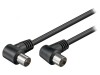 Cablu coaxial 2,5m negru 75Ω, Goobay