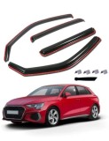 Paravanturi de vant pentru Audi A3/S3 Sportback 5D 2012-2020 Auto Masina Negru transparent 4 buc.