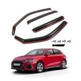 Paravanturi de vant pentru Audi A3/S3 Sportback 5D 2012-2020 Auto Masina Negru transparent 4 buc.