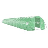 Cumpara ieftin Sera cu cadru din otel, verde, 72 m&sup2;, 24x3x2 m