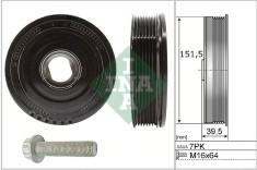 INA 544 0177 20 Set fulie, arbore cotit