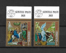 ROMANIA 2021 - SFINTELE PASTI, SERIE CU TABS 1, MNH - LP 2320 foto