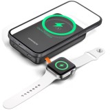 Innostyle Powerduo 2In1 Powerbank Cu Inducție Rapidă Pentru Ceasul Magsafe 10000Mah Negru