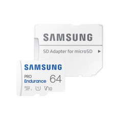Card Samsung PRO Endurance microSDXC 64GB UHS-I U1 V10 Class10 R100/W10 cu adaptor SD foto