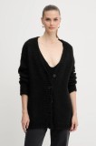 Silvian Heach cardigan din amestec de l&acirc;nă LETSOSA culoarea negru, light, GPA25267CD