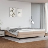 vidaXL Cadru de pat, cappuccino, 200x200 cm, piele ecologică 3120723