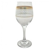 Set 6 Pahare Sticla Lichior 320ml Impletit Gold 3057 DNC58976