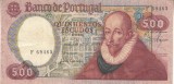 B11 1 - Bancnota foarte veche - Portugalia - 500 escudos - 1979