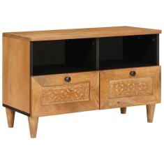 vidaXL Cabinet TV Maro deschis 70 x 33 x 46 cm Lemn masiv de mango 4018081