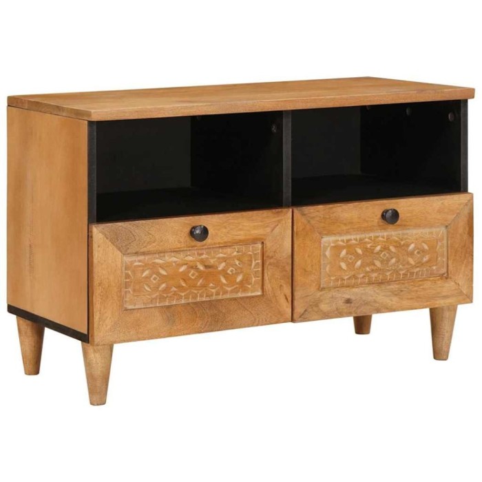 vidaXL Cabinet TV Maro deschis 70 x 33 x 46 cm Lemn masiv de mango 4018081