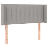 Cumpara ieftin Tablie de pat cu aripioare gri deschis 103x16x78/88 cm textil