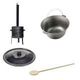 Cumpara ieftin Soba cu ceaun 16 litri, capac, lingura de lemn, Artool