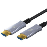 Cablu HDMI 2.1 cu fibra optica AOC HDMI tata - HDMI tata aurit, 8K60Hz, 50m, Goobay