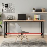 vidaXL Banc de lucru 180x55x81,5 cm, lemn masiv de fag și metal