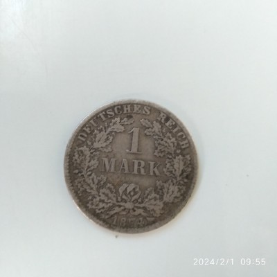 -Y- MONEDA GERMANIA 1 MARK 1874 D. ( ARG ) foto