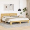 VidaXL Cadru de pat cu tăblie fără saltea 180x200 cm lemn masiv stejar