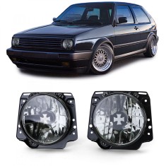 Faruri VW Golf 2 MK2 fumuriu cu Iron Cross NOU