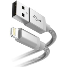 Cablu Hama incarcare/date, lightning, metal, 1.5m, Gri