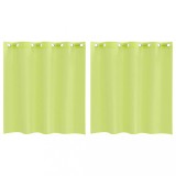 Cumpara ieftin Perdele Voile cu Oelii 2 buc Verde mar 140x140 cm