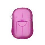 Mini cutie de sapun din hartie, flippy, de unica folosinta, portabila, potrivit pentru calatorii, 20 buc, roz