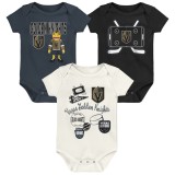 Vegas Golden Knights body de copii Littlest Player 3Pk Creeper Se1 - Bebeluș 12 luni