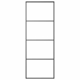 Cumpara ieftin Usa glisanta, negru, 76x205 cm, sticla mata ESG si aluminiu
