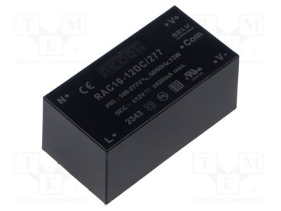 Convertor RECOM AC/DC 10W 12V DC pentru montare pe PCB foto